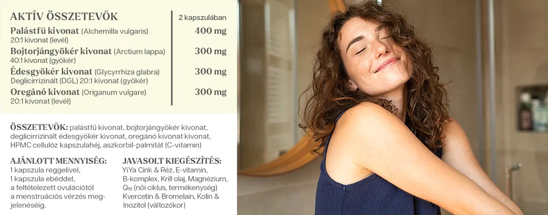 YiYa Extract de Alchemilla & Rădăcină de Brusture, 60 capsule