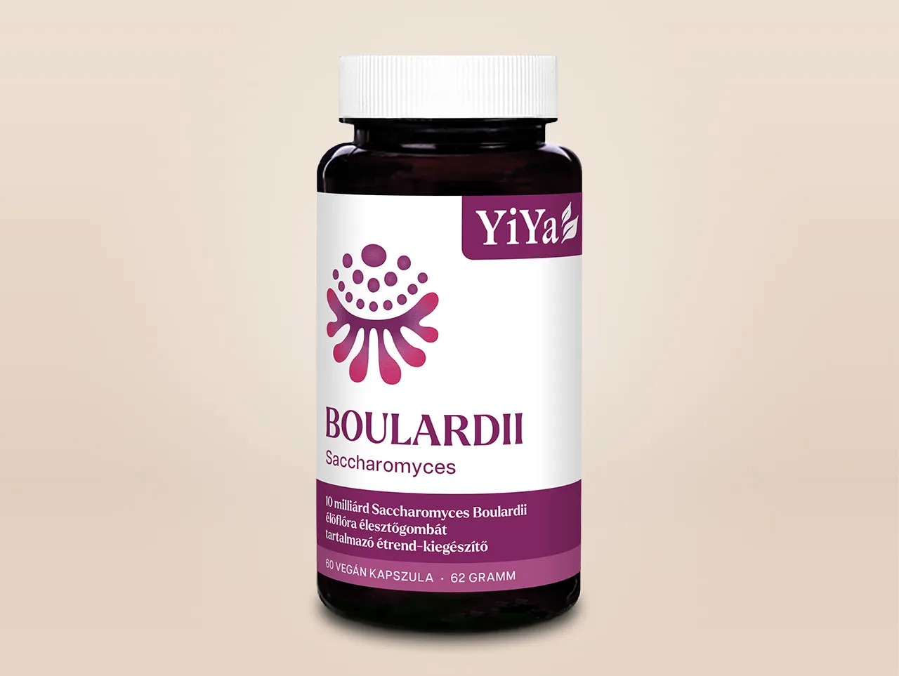 YiYa Saccharomyces Boulardii, 60 capsule – 10 miliarde de culturi benefice de drojdie vie!