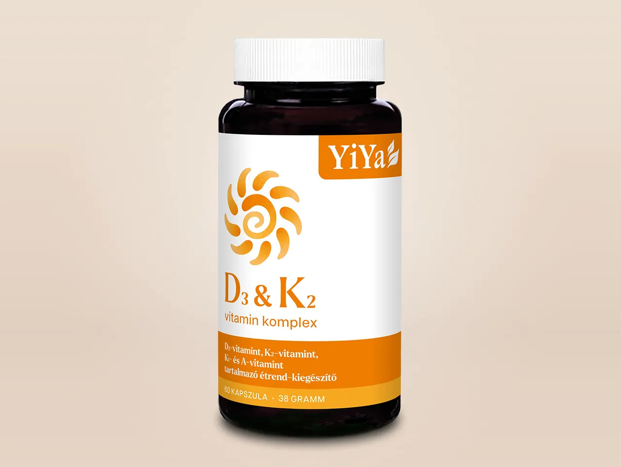 Complex YiYa cu Vitamina D3 & Vitamina K2, 60 capsule