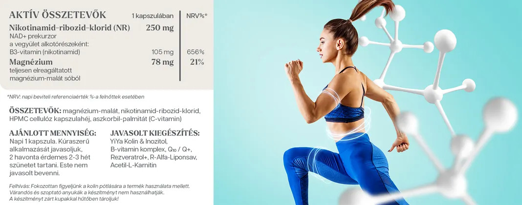 YiYa NAD+ 60 capsule pentru funcționarea optimă a mitocondriilor și pentru întinerirea celulară!