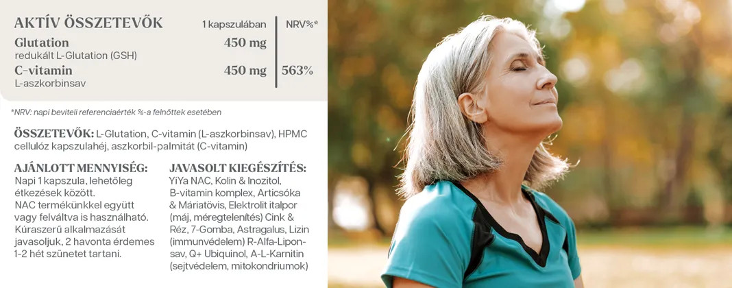 YiYa Glutation GSH, 60 capsule – principalul antioxidant pentru protecția celulară  susținerea imunității și detoxifiere