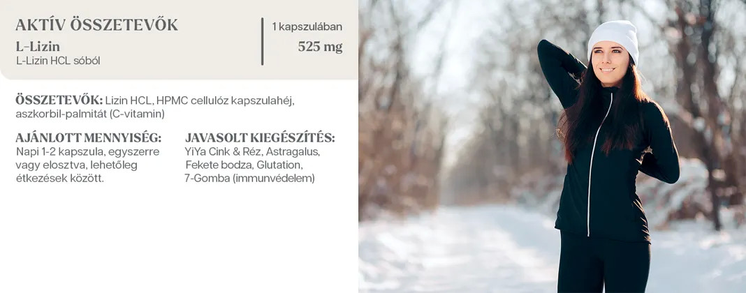 YiYa L-Lizin, 60 capsule – Aminoacid esențial pentru apărarea împotriva virușilor!