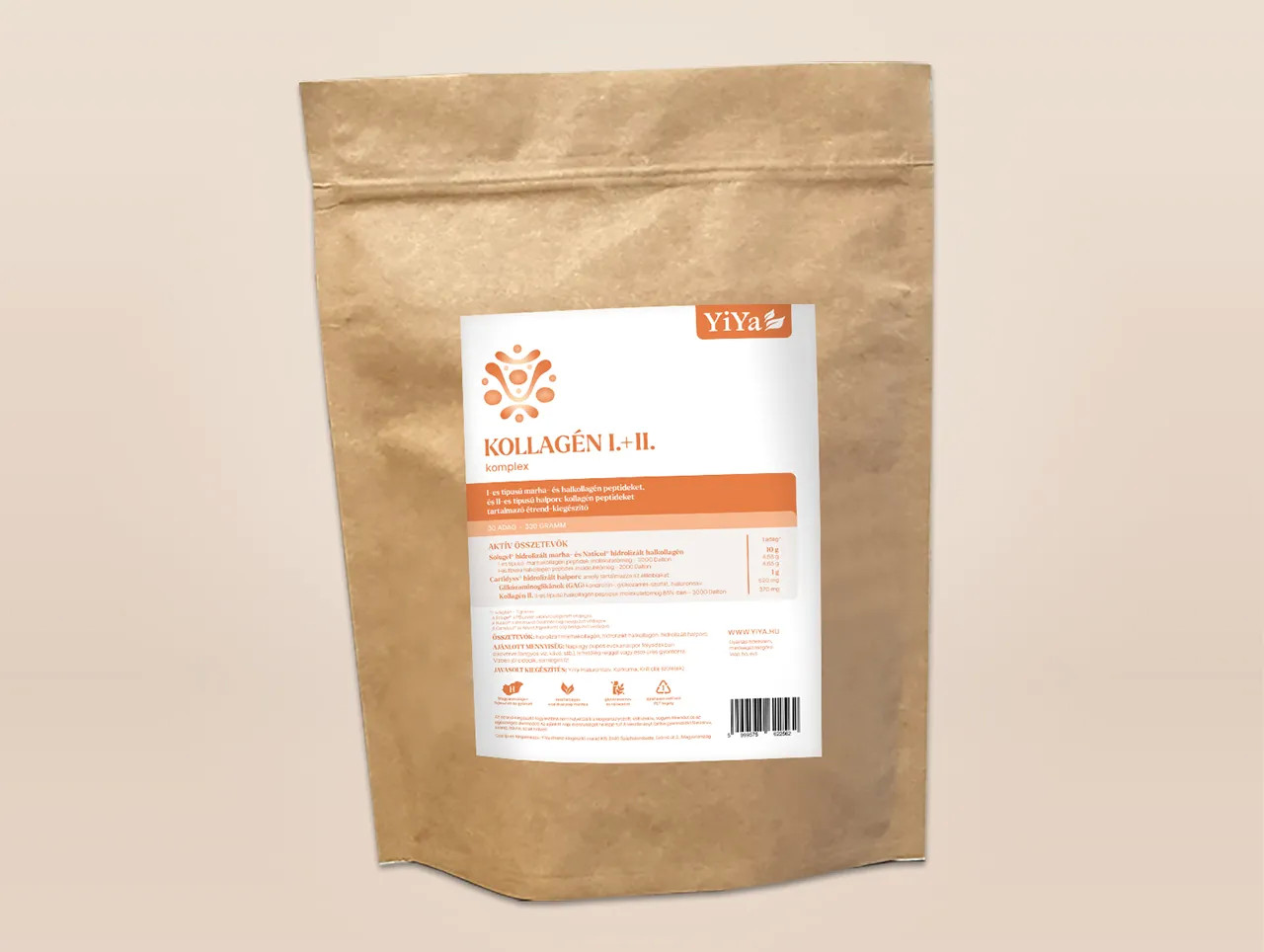 YiYa Colagen I+II Complex 330 gr– Complex multicollagen pentru protecția articulațiilor, oaselor, pereților vasculari și pielii!