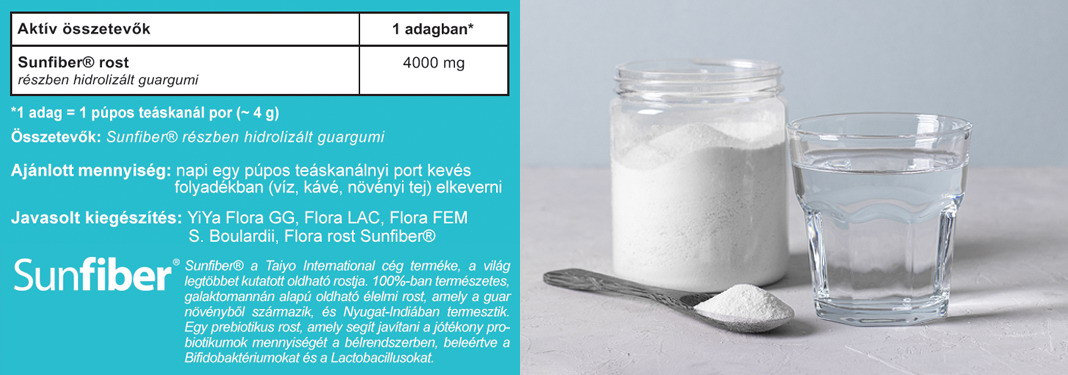 YiYa Sunfiber® Flora fibre 240 gr– Pentru sănătatea intestinelor și flora intestinală benefică!