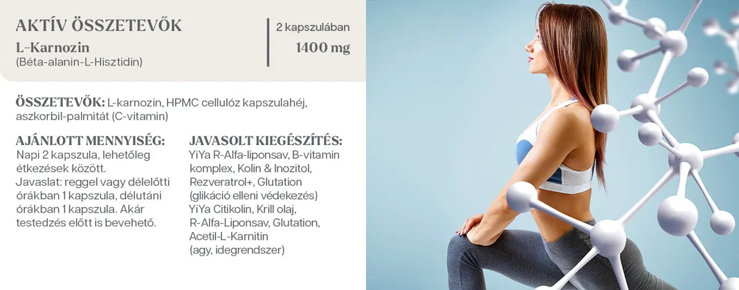 YiYa L-Carnosină – un dipeptid natural, 60 capsule