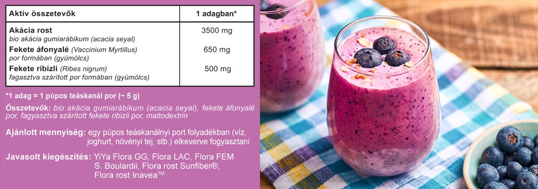 YiYa Complex de fibre din Acacia cu fructe de pădure 300 gr
