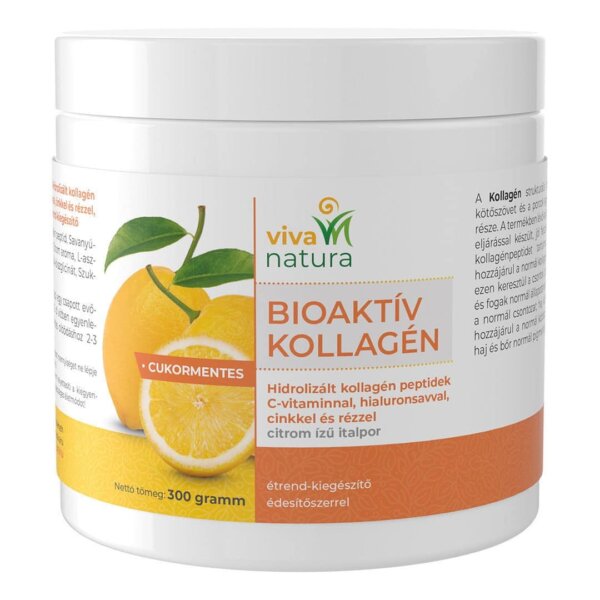 COLLAGEN PLUS Pudră de băutură cu aromă de lămâie  colagen și vitamina C (300 g)