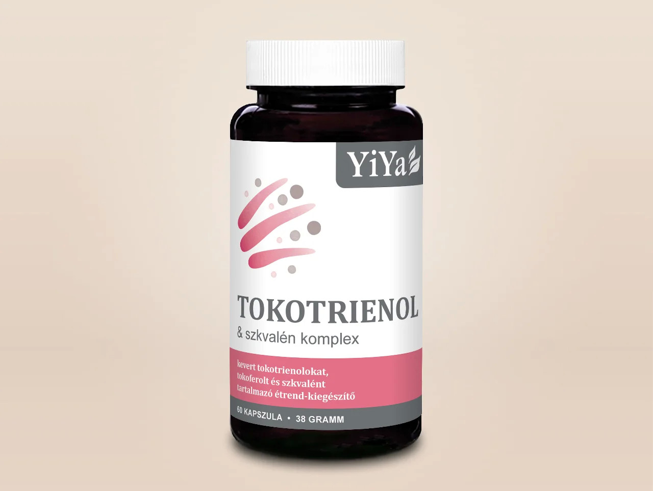 YiYa Tokotrienol & Squalen, 60 capsule – complex antioxidant natural din ulei de palmier roșu