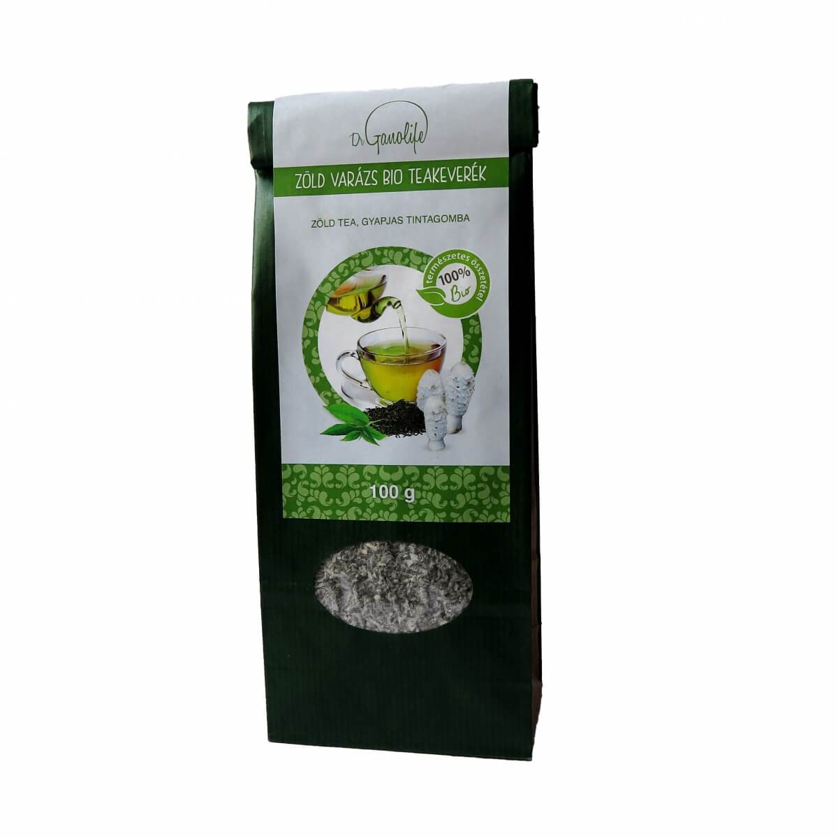 Dr Ganolife - Ceai verde Bio cu Coprinus comatus-100gr