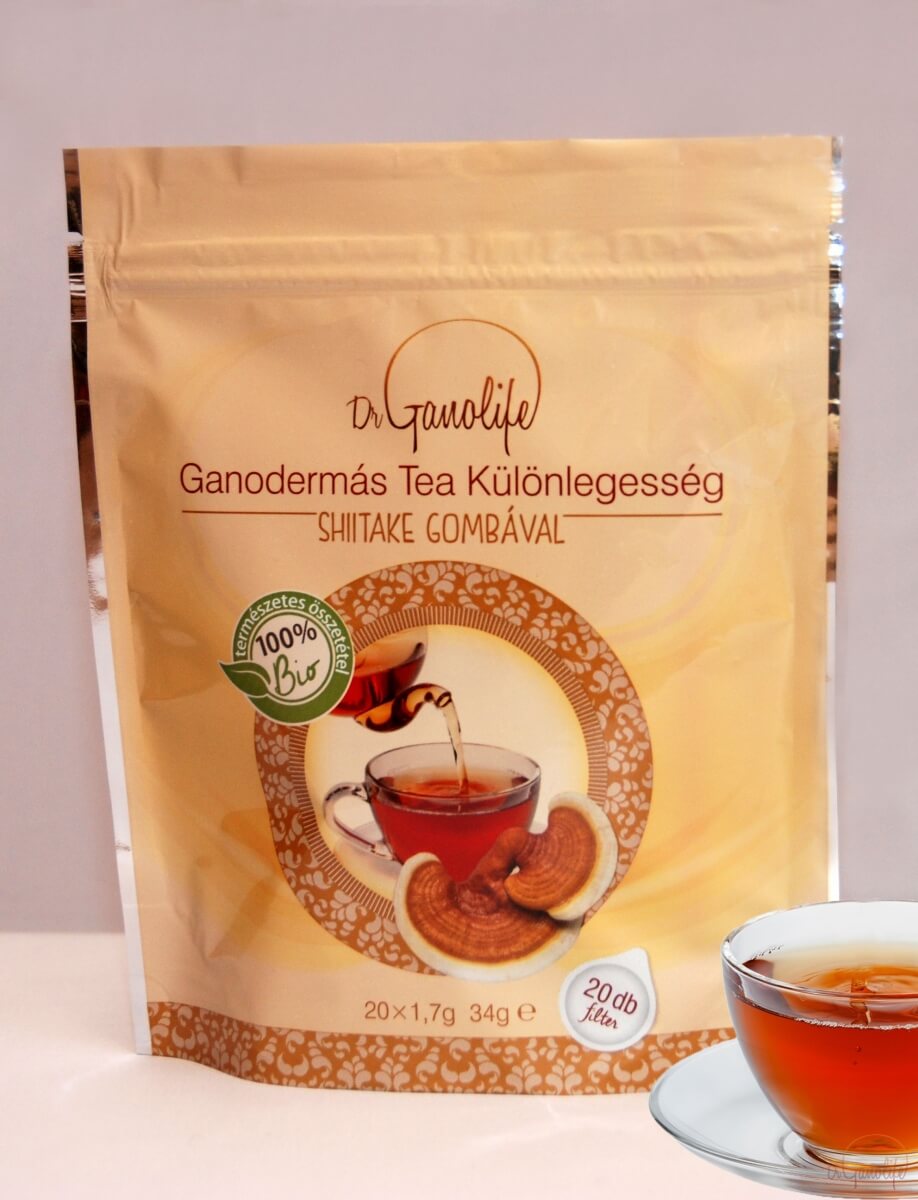 Dr GanoLife Specialitate de ceai Ganoderm cu ciuperci Shiitake 20X1,7 gr