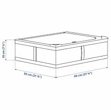 SKUBB Cutie de depozitare, gri 69x55x19 cm