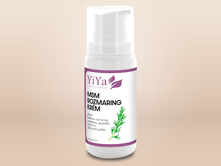 YiYa MSM Rozmarin, 100ml - cremă naturală pentru tratamentul suplimentar al durerilor musculare și inflamațiilor articulare.
