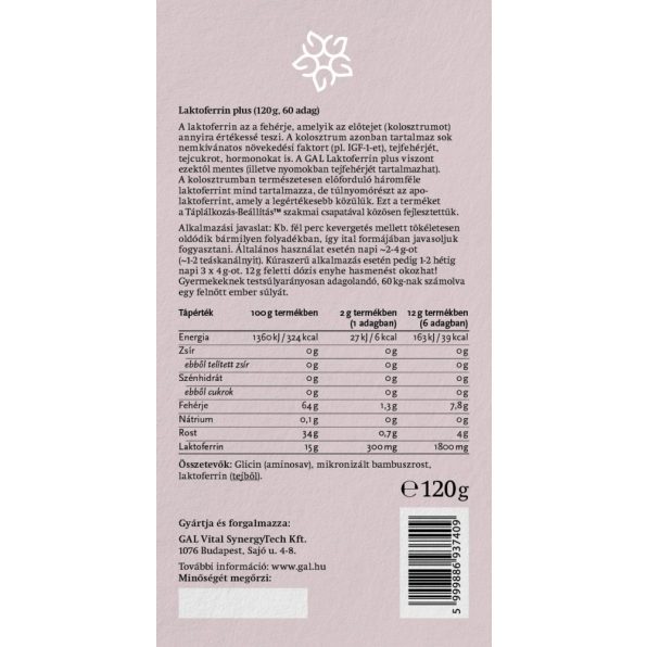 GAL Laktoferrin PLUS - Puterea Colostrului - 120 g