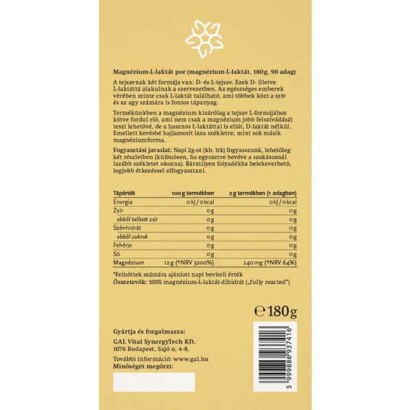 GAL Magneziu L-lactat - 180g