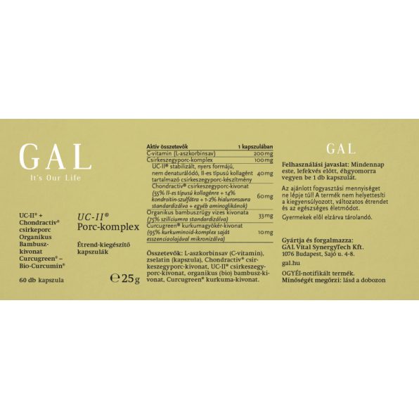 GAL UC-II Cartilaj complex 60 caps.