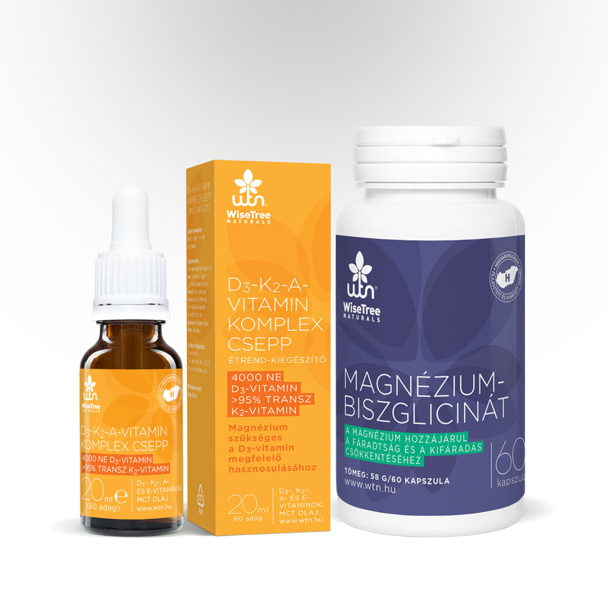 WiseTree Vitamine D3- K2- A Complex (20 ml + bisgl. Mg)